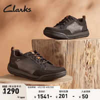 Clarks 其樂 艾什科系列 男士休閑皮鞋 261676497 黑色 41.5