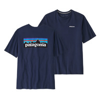 巴塔哥尼亚 男士休闲潮流户外 短袖T恤 海军蓝