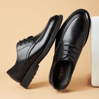 ST&SAT 星期六 春秋新款男士正装真皮鞋百搭舒适商务休闲皮鞋