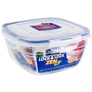 LOCK&LOCK 塑料保鲜盒上班族带饭盒便当餐盒水果盒冰箱储物盒食品收纳盒 正方形950ML