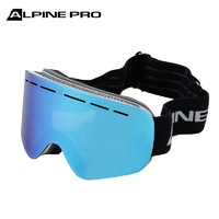 ALPINE PRO 阿尔派妮 滑雪镜儿童双层防雾透气男女童球面滑雪眼镜装备可卡近视