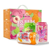 冰峰 橙苹桃汽水礼盒 3口味 330ml*12听（橙味330ml*4听+白桃味330ml*4听+苹果味330ml*4听）