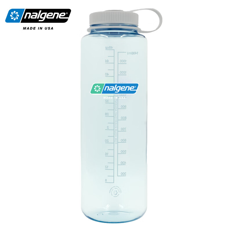 乐基因（nalgene）美国运动塑料杯子tritan 户外凉水桶 超大容量便携防漏1.5L 2020-0548水蓝绿 1.4L