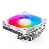 JONSBO 乔思伯 HP600白色 下压式CPU风冷散热器（多平台/6热管/PWM智能温控/5V ARGB 12CM风扇/附硅脂）