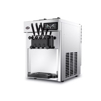 NGNLW 冰淇淋机商用台式全自动软冰激淋机圣代免清洗甜筒机   一键清洗+奶浆款