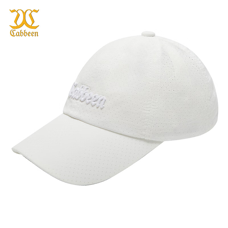 卡宾棒球帽24夏LOGO刺绣帽子透气舒适3242309004 漂白色02 均码