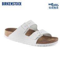 BIRKENSTOCK勃肯软木拖鞋男女同款双带拖鞋Arizona系列 白色常规版1024945 35