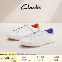 Clarks 其乐 女鞋艾斯轻量系列舒适柔软透气羊皮女小白鞋板鞋单鞋
