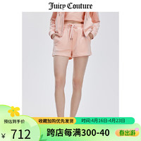 JUICY COUTURE橘滋短裤女2024春夏美式辣妹天鹅绒宽松休闲短裤运动ins 蜜橘色 M