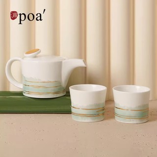 「浦poa」一壶两杯日式陶瓷下午茶具早茶茶壶亚朵简约东方中式