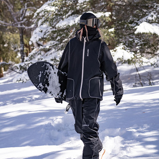 Airpose滑雪服女保暖新款反光条上衣单板双板防水滑雪套装男潮牌