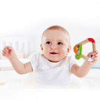 Hape 三角牙胶握环婴儿男女孩0-1岁玩具磨牙锻炼小手硅胶材质益智