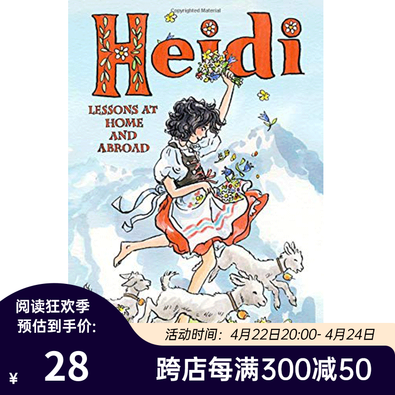 海蒂 英文原版 Heidi Lessons at Home and Abroad 儿童文学经典