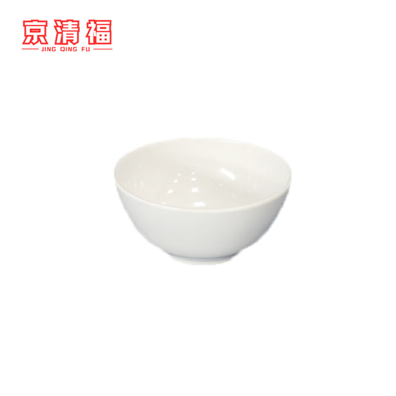京清福 密胺白色小碗汤碗食堂餐厅商用米饭碗粥碗仿瓷塑料 5寸饭碗 饭碗-耐高温