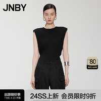 JNBY24夏T恤圆领无袖套头5O5111710 001/本黑 XS