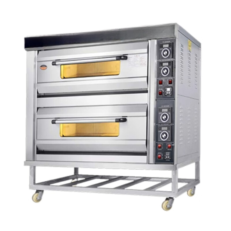闪盾厨房不锈钢超大容量全自动旋转多功能大中小型烘焙电烤箱商用   二层二盘电脑版/数显仪表