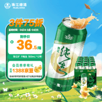 珠江啤酒 纯生啤酒 500ml*12听