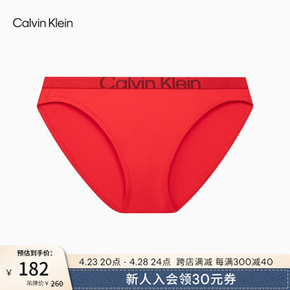 卡尔文·克莱恩 Calvin Klein 内衣女士简约提花轻薄舒适棉质裆性感比基尼三角内裤QF7411AD