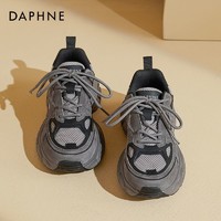 百億補貼：DAPHNE 達芙妮 老爹鞋女款顯腳小夏季2024新款透氣網面厚底運動鞋ins潮女