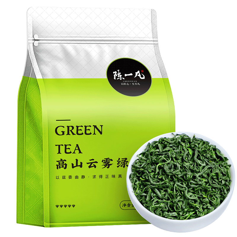 陈一凡云雾绿茶 2024新茶 特级茶叶春茶 明前浓香型高山绿茶袋装