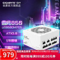 技嘉（GIGABYTE）750W/850W/1000W ATX3.0白色全模组台式机电脑电源 UD850GM ATX3.0【850W 雪鹰白色】