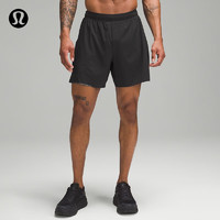 lululemon丨Surge 男士运动短裤 6" *内衬款 LM7A99S 跑步短裤 黑色 S