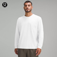 lululemon丨Fundamental™ 男士宽松款长袖 T 恤 LM3ERUS 白色 L