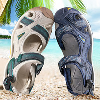 HUMTTO 悍途 户外沙滩鞋防滑软底夏季男外穿海边涉水拖鞋厚底情侣运动凉鞋