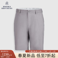 布克兄弟（BrooksBrothers）男士24春夏简约纯色纽扣式休闲短裤 0007-灰色 30