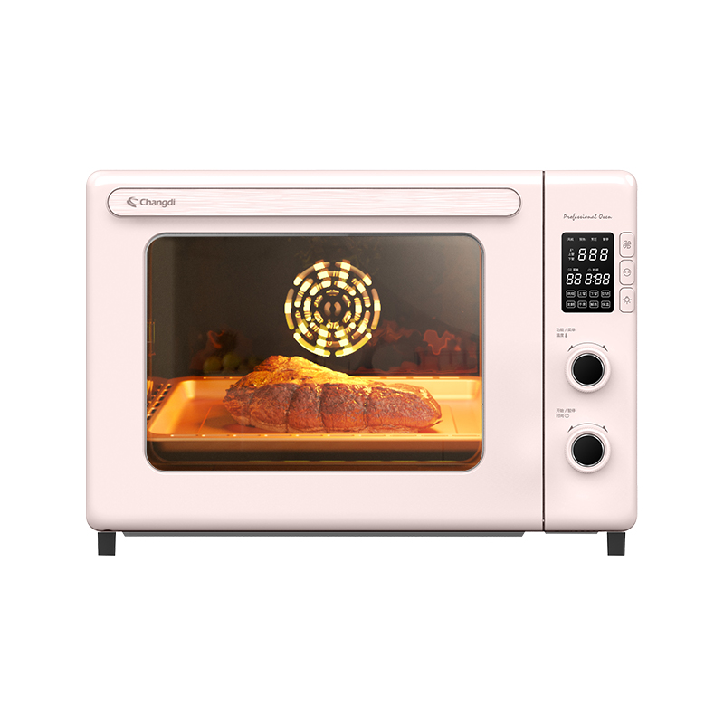 长帝猫小易pro风炉烤箱家用42L大容量烘焙多功能电控全自动电烤箱 冰川白