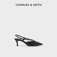 CHARLES & KEITH CHARLES&KEITH;春夏女鞋CK1-60361403女士金属装饰尖头高跟凉鞋