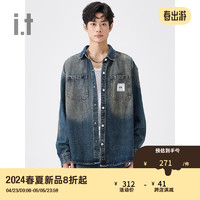 :CHOCOOLATE it 男装牛仔夹克2024春季复古帅气000660 BLX/蓝色 XL