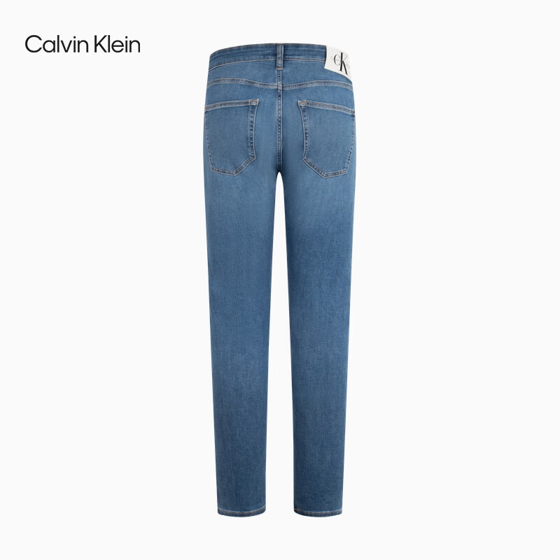 Calvin Klein Jeans24春夏男士复古猫须磨白洗水楔形锥形牛仔裤J326343 1A4-牛仔浅蓝 30