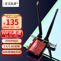 EDUP 翼联 AX200T GS 千兆端口 5G双频路由器 WiFi 6