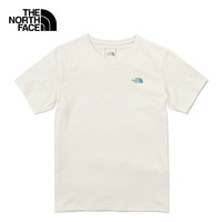 北面（The North Face）T恤女短袖圆领修身半袖舒适运动简约透气24春夏|8AVE QLI/白色 L/165