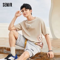 百亿补贴：Semir 森马 [快乐萌宠系列]森马短袖T恤男夏季宽松凉感休闲风上衣青春活力tee