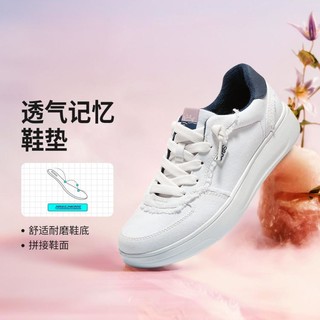 SKECHERS 斯凯奇 女鞋帆布鞋小白鞋女低帮休闲鞋女舒适时尚日常夏季