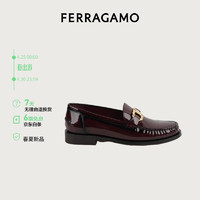 菲拉格慕（Ferragamo）女士红色Gancini扣饰莫卡辛鞋 0769633_1D _ 65/37 