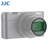 JJC 适用索尼ZV1二代 UV镜 ZV-1II滤镜 黑卡RX100M7/M6/M5 佳能G7X3 G7X2 G5X2相机配件 带镜头盖