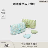 CHARLES & KEITH CHARLES&KEITH;春夏女包CK2-80781853女士棋盘格链条斜挎包