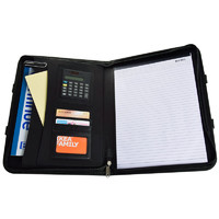 KAISA 凯萨 经理夹手提式办公经理包A4+多用途带拉链文件资料夹皮面夹