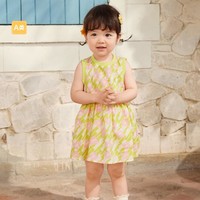 巴拉巴拉 女童連衣裙寶寶裙子嬰兒公主裙2024夏新款兒童