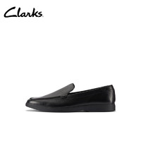 Clarks其乐托尔系列男鞋24一脚蹬英伦懒人鞋休闲乐福皮鞋 黑色 261766707 42
