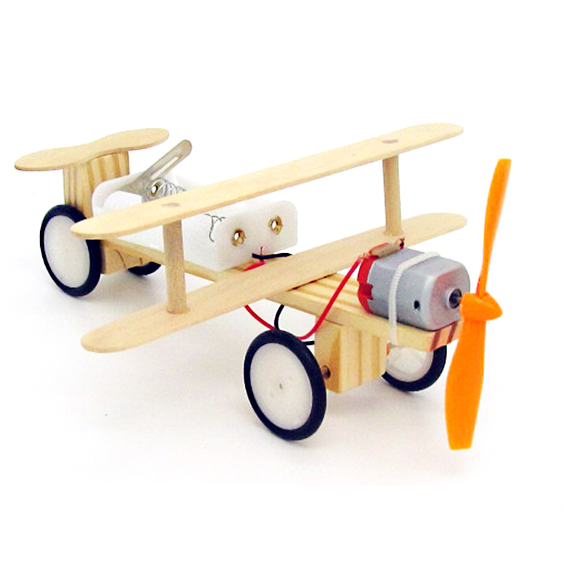 玩控 科技小制作材料 飞机模型拼装 手工科学实验玩具stem科学实验 单引擎滑行飞机