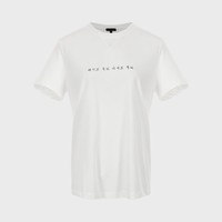 Massimo Dutti 女士新潮极简印花韩文短袖T恤