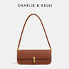 CHARLIE&KELLI CK品牌包包女2024新款送女友生日礼物气质法棍包简约休闲腋下包 焦糖色