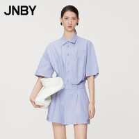 JNBY24夏连体衣宽松直筒短款5O5F13440 453/浅紫蓝 S