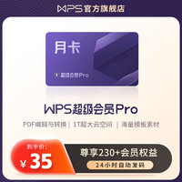 WPS超級會員PRO套餐月卡31天官方正版圖片設計PPT模板總結匯報