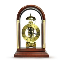 POLARIS 北極星 座鐘創意仿古臺鐘 實木歐式機械復古坐鐘 中式客廳奢華鐘表T303