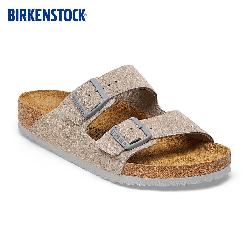 BIRKENSTOCK勃肯软木拖鞋女款双带拖鞋Arizona系列 灰色/石头灰常规版1027749 40